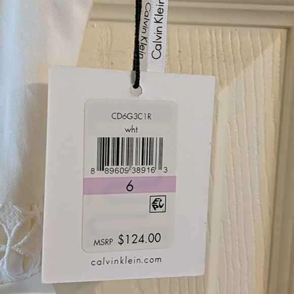 Beautiful White NWT Calvin Klein Dress - Picture 3 of 5
